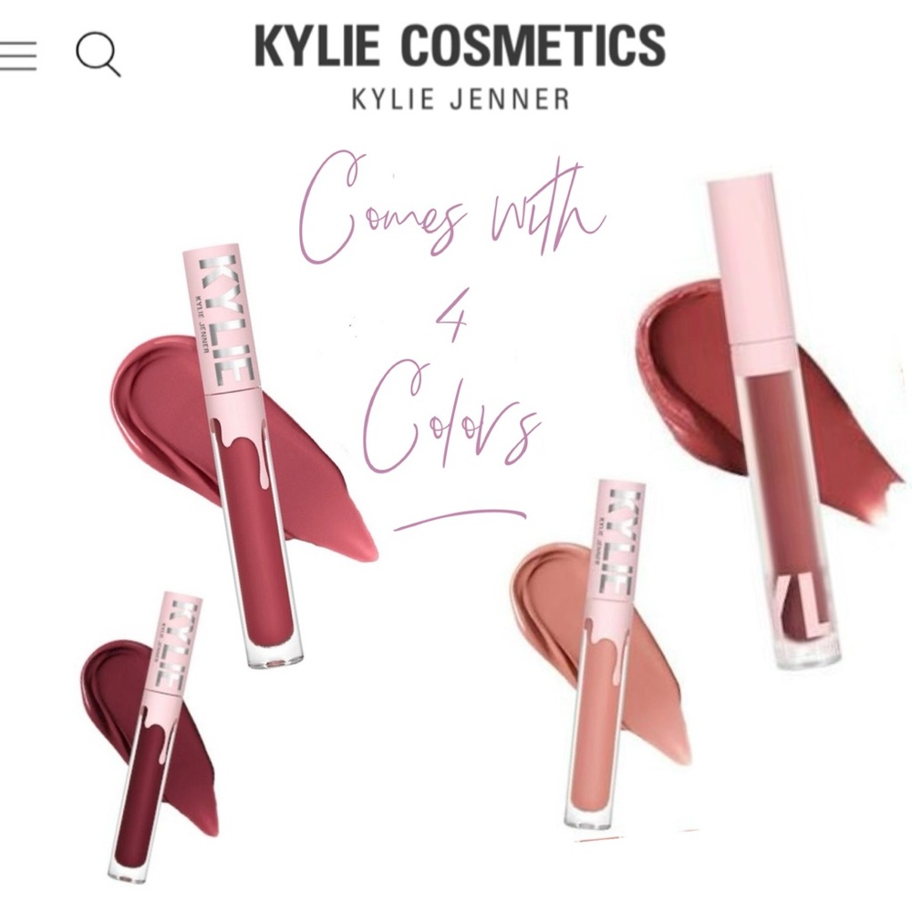 Set of 4: Kylie Cosmetics Matte & Blush Liquid Lipsticks- 4 different shades